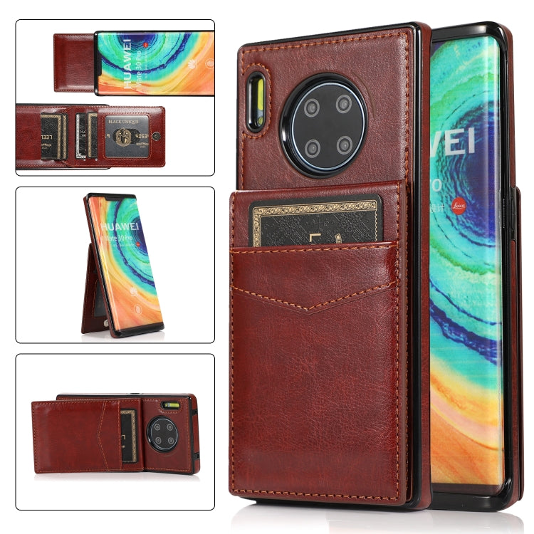 Custodia protettiva in tinta unita per PC + TPU con supporto e slot per schede, For Huawei Mate 20, For Huawei Mate 20 Lite, For Huawei Mate 30, For Huawei Mate 30 Pro