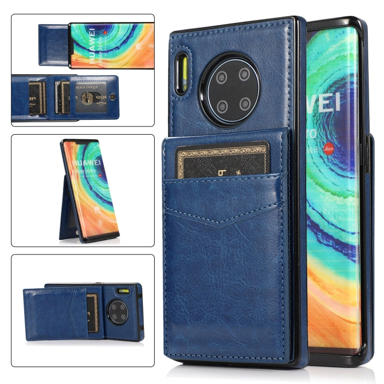 Custodia protettiva in tinta unita per PC + TPU con supporto e slot per schede, For Huawei Mate 20, For Huawei Mate 20 Lite, For Huawei Mate 30, For Huawei Mate 30 Pro