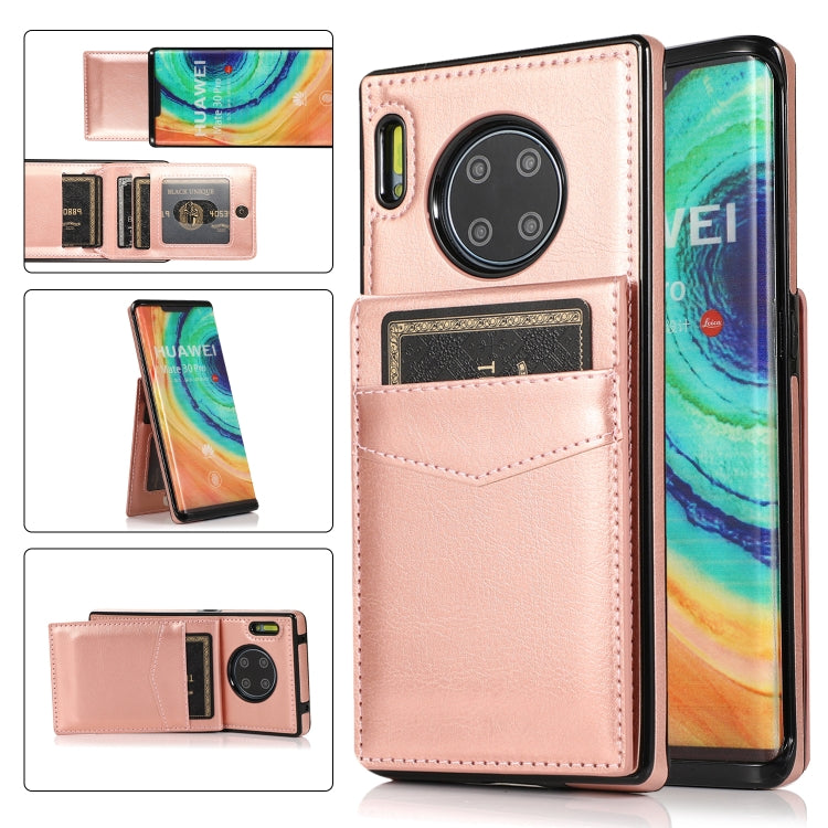 Custodia protettiva in tinta unita per PC + TPU con supporto e slot per schede, For Huawei Mate 20, For Huawei Mate 20 Lite, For Huawei Mate 30, For Huawei Mate 30 Pro