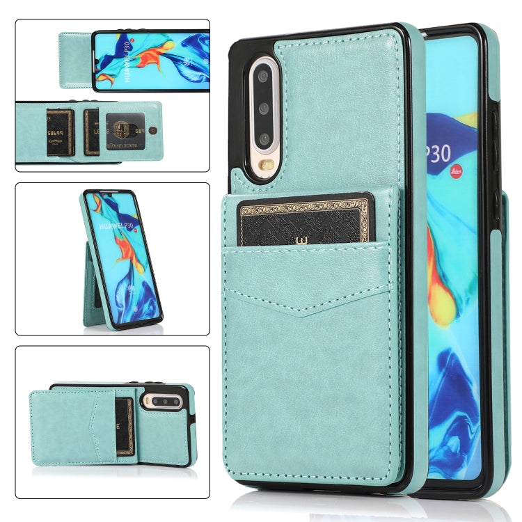Custodia protettiva in tinta unita per PC + TPU con supporto e slot per schede, For Huawei P30, For Huawei P30 Pro, For Huawei P40
