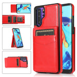 Custodia protettiva in tinta unita per PC + TPU con supporto e slot per schede, For Huawei P30, For Huawei P30 Pro, For Huawei P40