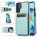 Custodia protettiva in tinta unita per PC + TPU con supporto e slot per schede, For Huawei P30, For Huawei P30 Pro, For Huawei P40