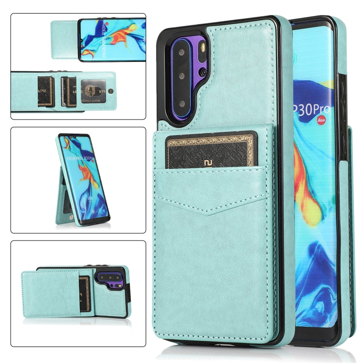 Custodia protettiva in tinta unita per PC + TPU con supporto e slot per schede, For Huawei P30, For Huawei P30 Pro, For Huawei P40