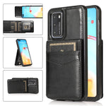 Custodia protettiva in tinta unita per PC + TPU con supporto e slot per schede, For Huawei P30, For Huawei P30 Pro, For Huawei P40