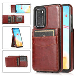 Custodia protettiva in tinta unita per PC + TPU con supporto e slot per schede, For Huawei P30, For Huawei P30 Pro, For Huawei P40