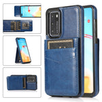 Custodia protettiva in tinta unita per PC + TPU con supporto e slot per schede, For Huawei P30, For Huawei P30 Pro, For Huawei P40