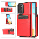 Custodia protettiva in tinta unita per PC + TPU con supporto e slot per schede, For Huawei P30, For Huawei P30 Pro, For Huawei P40