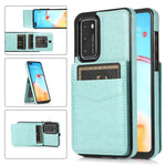 Custodia protettiva in tinta unita per PC + TPU con supporto e slot per schede, For Huawei P30, For Huawei P30 Pro, For Huawei P40