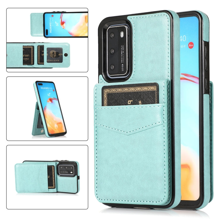Custodia protettiva in tinta unita per PC + TPU con supporto e slot per schede, For Huawei P30, For Huawei P30 Pro, For Huawei P40