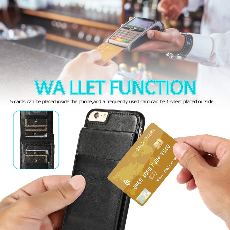 Custodia TPU con supporto e slot carte per iPhone 6