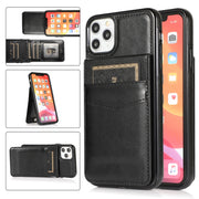 Custodia protettiva in tinta unita per PC + TPU con supporto e slot per schede, For iPhone 11 Pro Max, For iPhone 12 mini, For iPhone 12 / 12 Pro, For iPhone 12 Pro Max