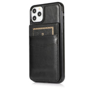 Custodia protettiva in tinta unita per PC + TPU con supporto e slot per schede, For iPhone 11 Pro Max, For iPhone 12 mini, For iPhone 12 / 12 Pro, For iPhone 12 Pro Max