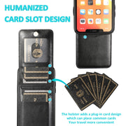 Custodia protettiva in tinta unita per PC + TPU con supporto e slot per schede, For iPhone 11 Pro Max, For iPhone 12 mini, For iPhone 12 / 12 Pro, For iPhone 12 Pro Max