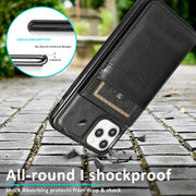 Custodia protettiva in tinta unita per PC + TPU con supporto e slot per schede, For iPhone 11 Pro Max, For iPhone 12 mini, For iPhone 12 / 12 Pro, For iPhone 12 Pro Max