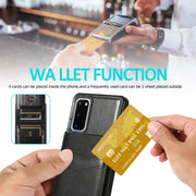 Custodia TPU con supporto e slot carte per Galaxy S20+