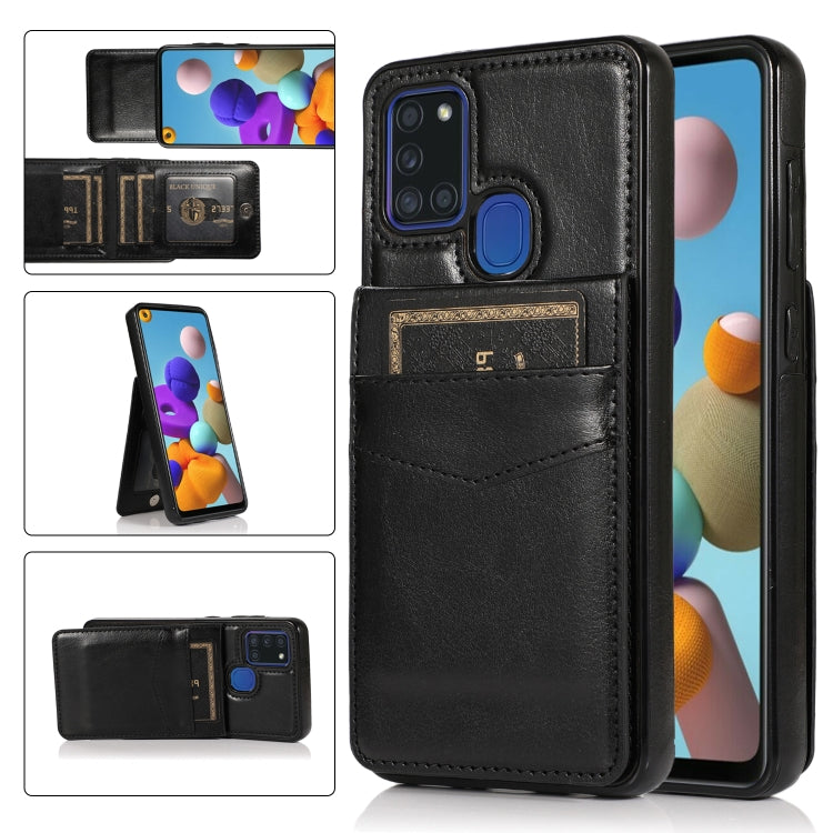 Custodia TPU con supporto e slot carte per Samsung Galaxy A21s
