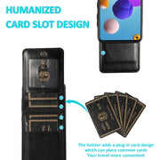 Custodia TPU con supporto e slot carte per Samsung Galaxy A21s