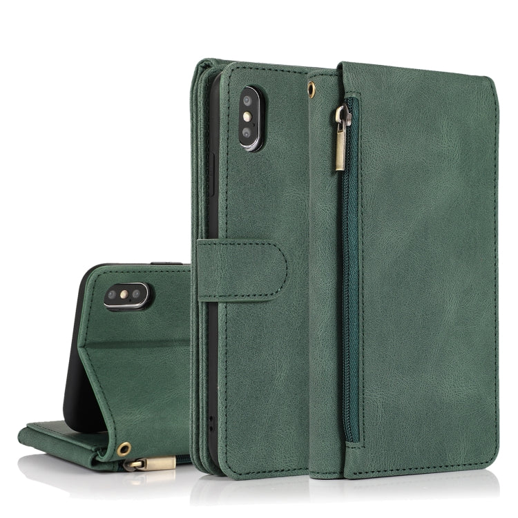 Custodia portafoglio in pelle con supporto per iPhone