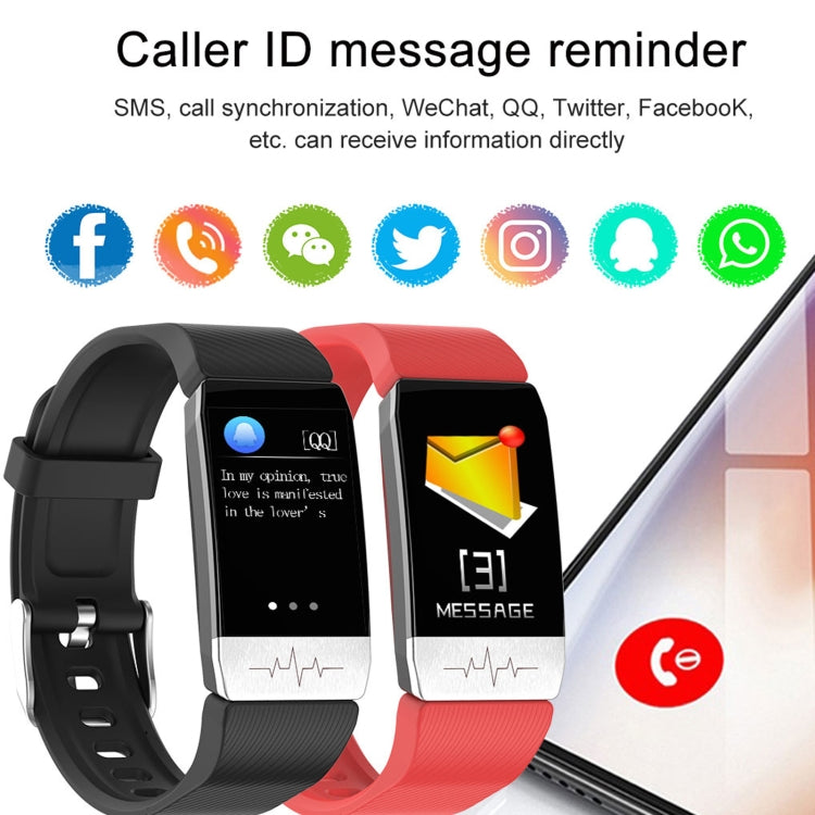 T1S schermo da 1,14 pollici IP67 braccialetto intelligente impermeabile, supporto monitoraggio dell'ossigeno nel sangue / monitoraggio della temperatura corporea / monitoraggio della frequenza cardiaca