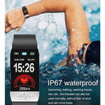 T1S schermo da 1,14 pollici IP67 braccialetto intelligente impermeabile, supporto monitoraggio dell'ossigeno nel sangue / monitoraggio della temperatura corporea / monitoraggio della frequenza cardiaca