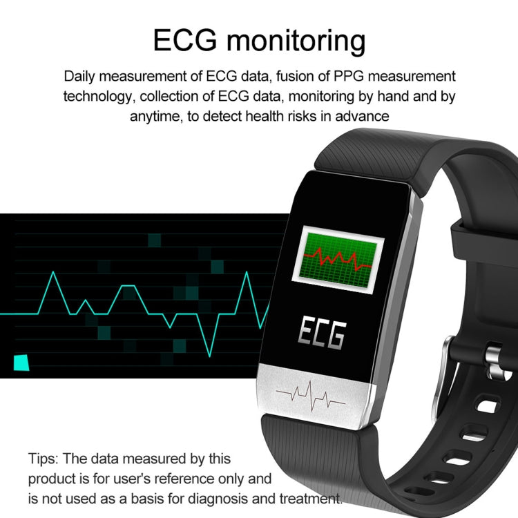 T1S schermo da 1,14 pollici IP67 braccialetto intelligente impermeabile, supporto monitoraggio dell'ossigeno nel sangue / monitoraggio della temperatura corporea / monitoraggio della frequenza cardiaca