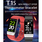 T1S schermo da 1,14 pollici IP67 braccialetto intelligente impermeabile, supporto monitoraggio dell'ossigeno nel sangue / monitoraggio della temperatura corporea / monitoraggio della frequenza cardiaca