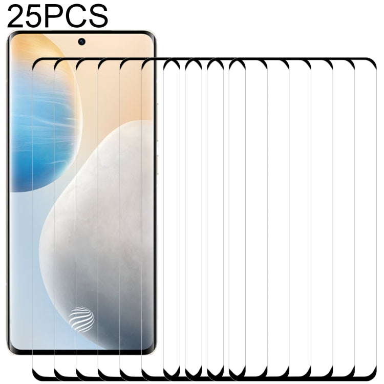Pellicola in vetro temperato a schermo intero con bordo curvo 3D da 25 pezzi, For Huawei nova 8 5G / nova 9 (25 PCS), For Huawei nova 8 Pro 5G / nova 9 Pro (25 PCS), For vivo X60 Pro / X60 Pro+ / X60t Pro+ (25 PCS)