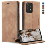 Custodia portafoglio in pelle con flip per Samsung Galaxy A52 5G