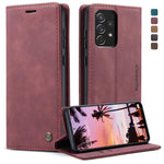 Custodia portafoglio in pelle con flip per Samsung Galaxy A52 5G