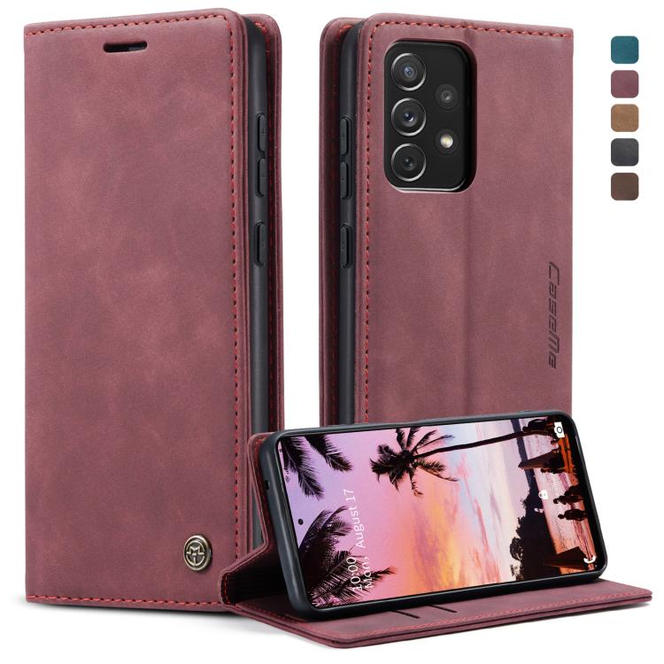 Custodia portafoglio in pelle con flip per Samsung Galaxy A52 5G