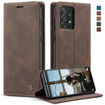 Custodia portafoglio in pelle con flip per Samsung Galaxy A52 5G