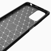 Custodia in TPU in fibra di carbonio con trama spazzolata, For Xiaomi Redmi Note 10 Pro