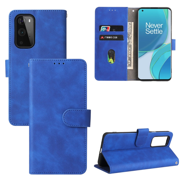 Tinta unita Skin Feel Fibbia magnetica Flip orizzontale Custodia in pelle PU con struttura in vitello con supporto e slot per schede e portafoglio, For OnePlus 9, For OnePlus 9 Pro, For ZTE Axon 20 5G / A20 5G