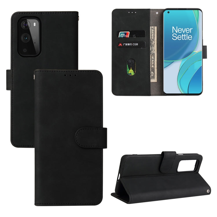 Tinta unita Skin Feel Fibbia magnetica Flip orizzontale Custodia in pelle PU con struttura in vitello con supporto e slot per schede e portafoglio, For OnePlus 9, For OnePlus 9 Pro, For ZTE Axon 20 5G / A20 5G