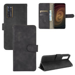 Tinta unita Skin Feel Fibbia magnetica Flip orizzontale Custodia in pelle PU con struttura in vitello con supporto e slot per schede e portafoglio, For OnePlus 9, For OnePlus 9 Pro, For ZTE Axon 20 5G / A20 5G