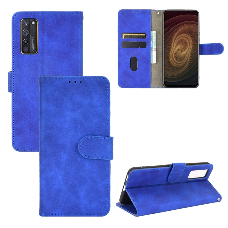Tinta unita Skin Feel Fibbia magnetica Flip orizzontale Custodia in pelle PU con struttura in vitello con supporto e slot per schede e portafoglio, For OnePlus 9, For OnePlus 9 Pro, For ZTE Axon 20 5G / A20 5G