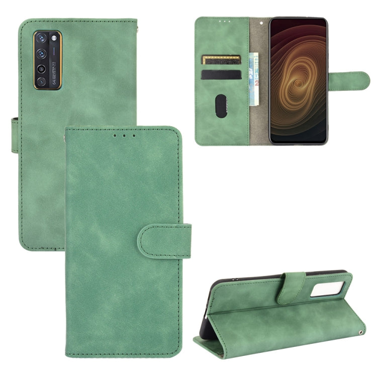 Tinta unita Skin Feel Fibbia magnetica Flip orizzontale Custodia in pelle PU con struttura in vitello con supporto e slot per schede e portafoglio, For OnePlus 9, For OnePlus 9 Pro, For ZTE Axon 20 5G / A20 5G