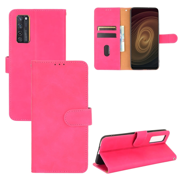 Tinta unita Skin Feel Fibbia magnetica Flip orizzontale Custodia in pelle PU con struttura in vitello con supporto e slot per schede e portafoglio, For OnePlus 9, For OnePlus 9 Pro, For ZTE Axon 20 5G / A20 5G