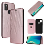 Struttura in fibra di carbonio Flip orizzontale magnetico Custodia in pelle TPU + PC + PU con slot per schede, For ZTE Blade A7s 2020