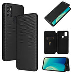 Struttura in fibra di carbonio Flip orizzontale magnetico Custodia in pelle TPU + PC + PU con slot per schede, For ZTE Blade A7s 2020