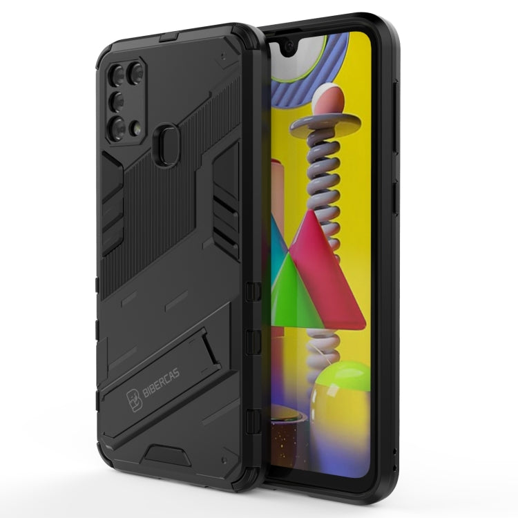 Custodia TPU antiurto con supporto per Samsung Galaxy M31