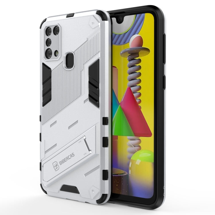 Custodia TPU antiurto con supporto per Samsung Galaxy M31
