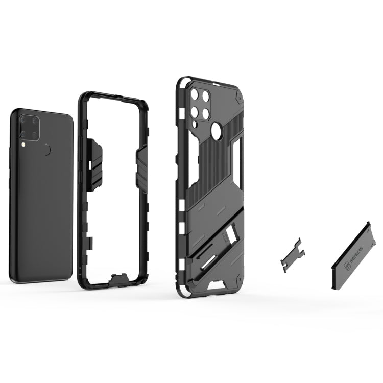 Punk Armor 2 in 1 PC + custodia antiurto in TPU con supporto invisibile, For Realme C15, For Realme 7 Pro, For Realme 7, For OPPO Reno5 5G