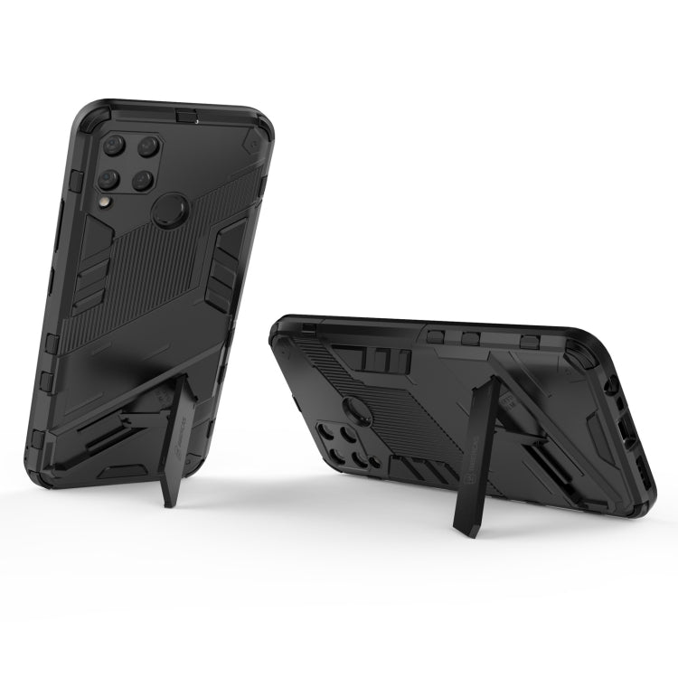 Punk Armor 2 in 1 PC + custodia antiurto in TPU con supporto invisibile, For Realme C15, For Realme 7 Pro, For Realme 7, For OPPO Reno5 5G