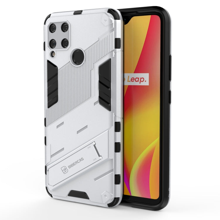 Punk Armor 2 in 1 PC + custodia antiurto in TPU con supporto invisibile, For OPPO Reno5 Pro+, For Realme V15, For OPPO Realme C15, For OPPO Realme 7 Pro, For OPPO Realme 7