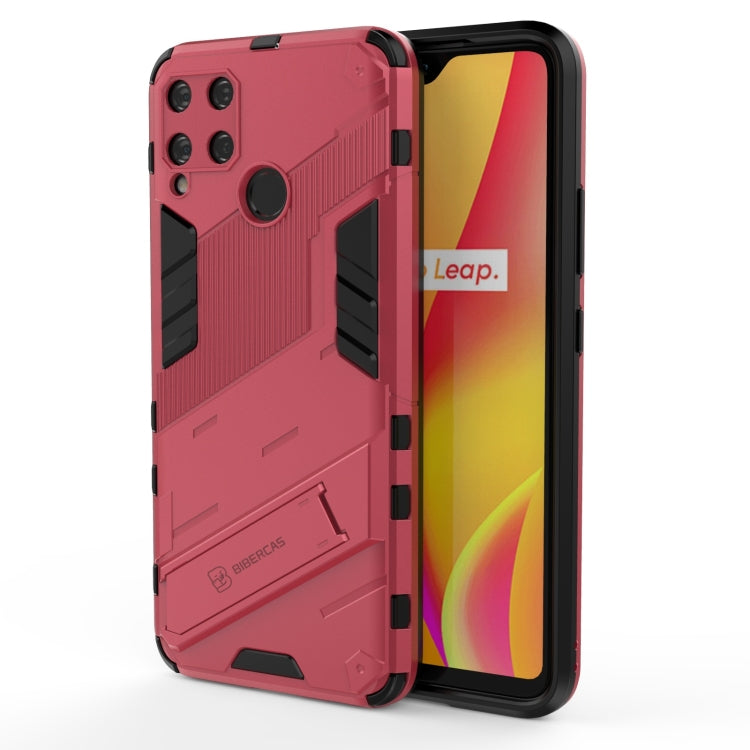 Punk Armor 2 in 1 PC + custodia antiurto in TPU con supporto invisibile, For Realme C15, For Realme 7 Pro, For Realme 7, For OPPO Reno5 5G
