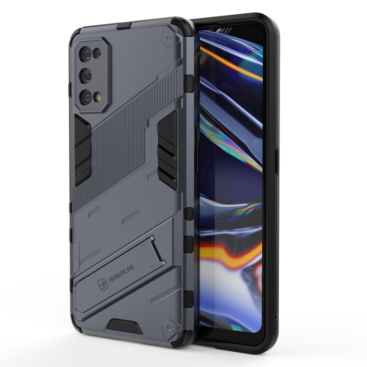 Punk Armor 2 in 1 PC + custodia antiurto in TPU con supporto invisibile, For OPPO Reno5 Pro+, For Realme V15, For OPPO Realme C15, For OPPO Realme 7 Pro, For OPPO Realme 7