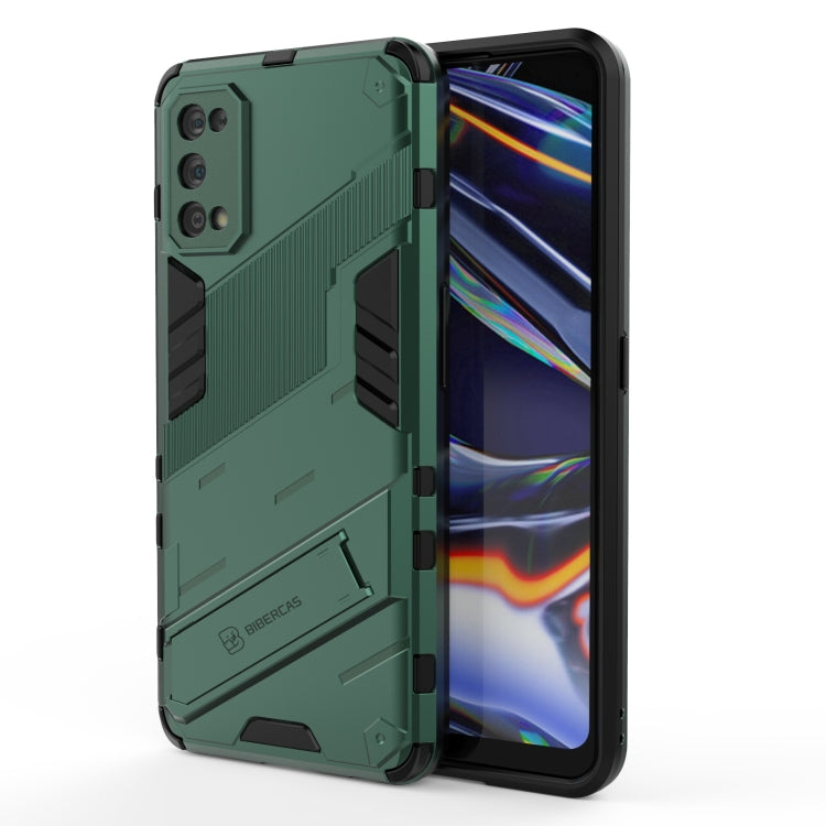 Punk Armor 2 in 1 PC + custodia antiurto in TPU con supporto invisibile, For OPPO Reno5 Pro+, For Realme V15, For OPPO Realme C15, For OPPO Realme 7 Pro, For OPPO Realme 7