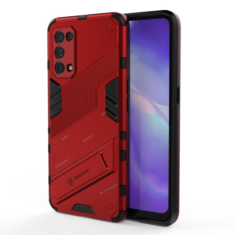 Punk Armor 2 in 1 PC + custodia antiurto in TPU con supporto invisibile, For Realme C15, For Realme 7 Pro, For Realme 7, For OPPO Reno5 5G