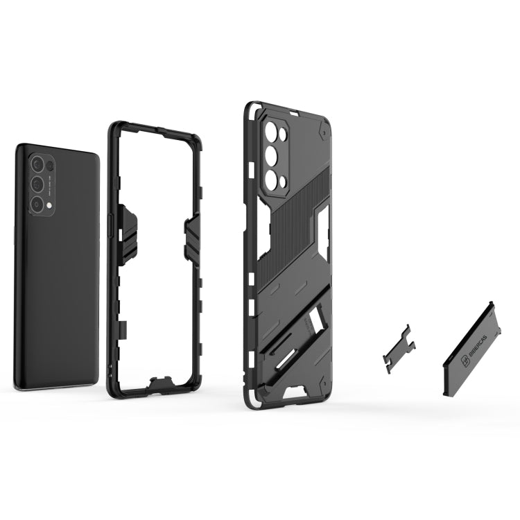 Punk Armor 2 in 1 PC + custodia antiurto in TPU con supporto invisibile, For OPPO Reno5 Pro, For OPPO Realme V15